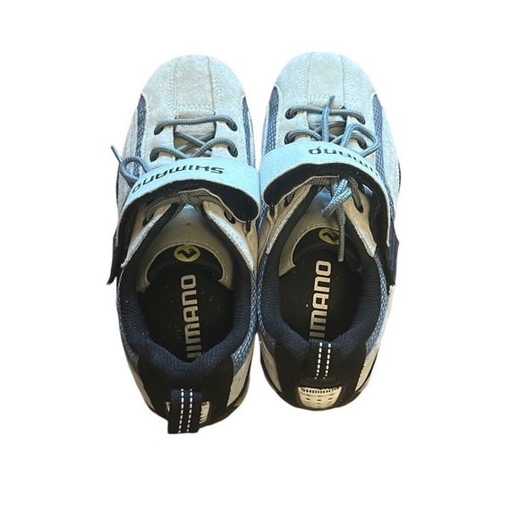 Shimano Mountain Bike Cycling Shoes Gray Lace Up Hook and Loop Strap - Picture 2 of 8